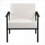Fauteuil d'appoint simple en polyester blanc pur pour sièges de salon Modern