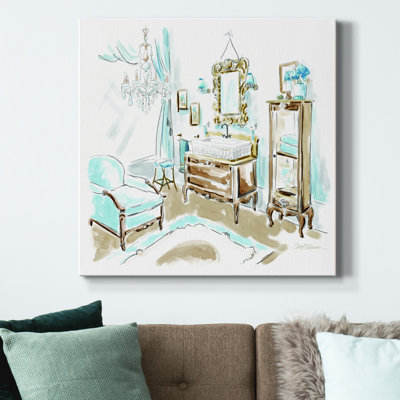 Toile tendue avec châssis bleu I-Premium Gallery - prêt à accrocher