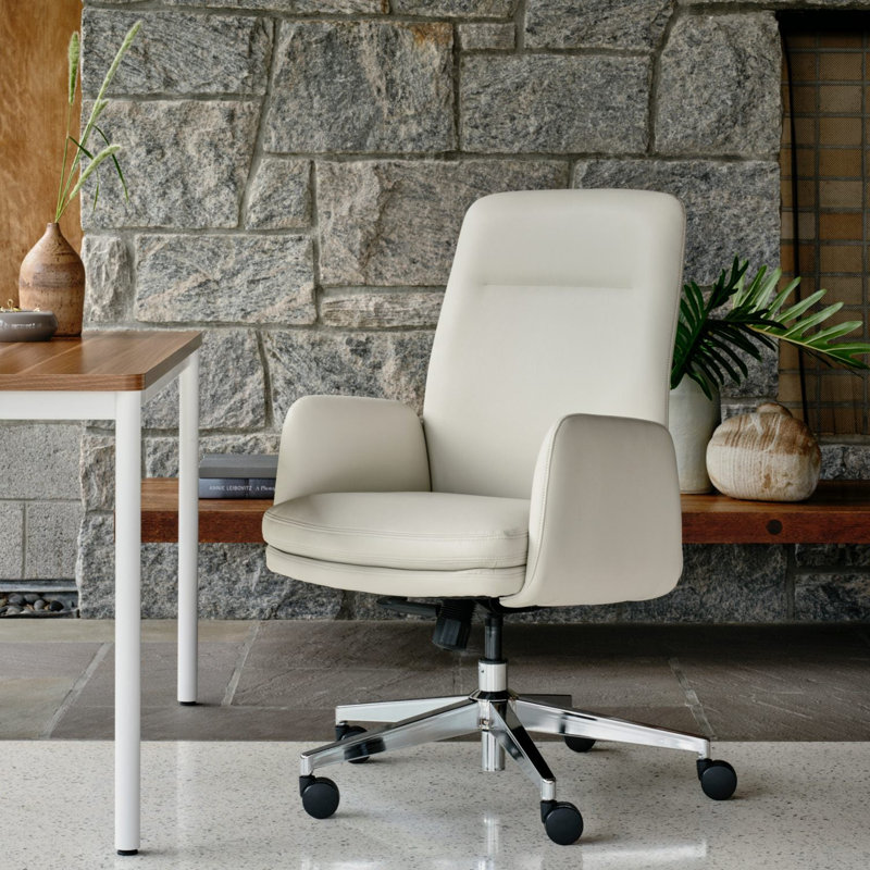 Softside Chair, Limestone, Chrome, 40.5"