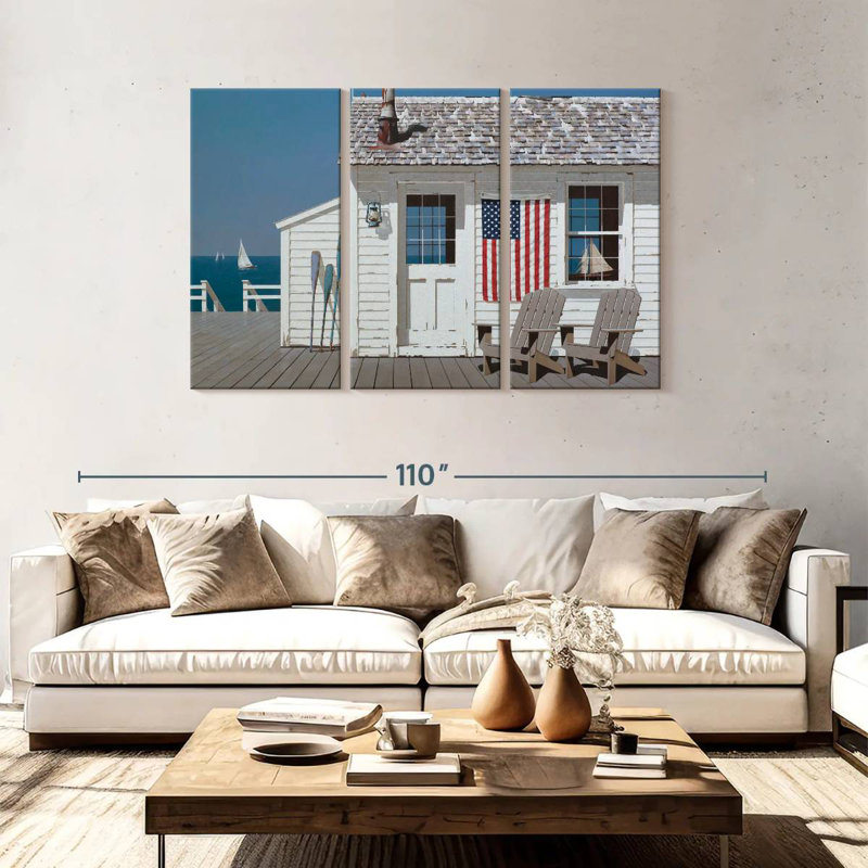 Gillard White American Dock House, 14" H x 23" W