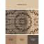 Tapis marocain d'inspiration mondiale lavable à la machine en brun - reliure beige-1221843429