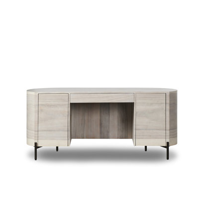 Cleary Oval Iron Executive Desk