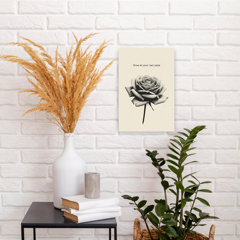 «Grow Your Own Pace Rose», art floral délicat et classique, H 18 po x l 12 po