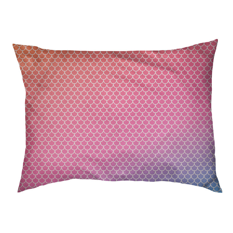 Coussin d'extérieur Campion, Très grand (l 52 po x P 42 po x H 17 po), Orange / mauve / rose