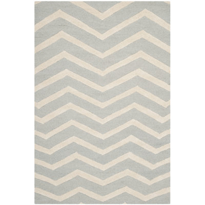 Betton Hand-Tufted Grey/Ivory Area Rug