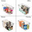 Bacs de rangement en plastique modernes Clearespace avec couvercles - Rangement de cuisine ou de garde-manger parfait, paquet de 4, 12,5 po x 6 po x 7 po, capacité de 9 L chacun, sans BPA, empilable