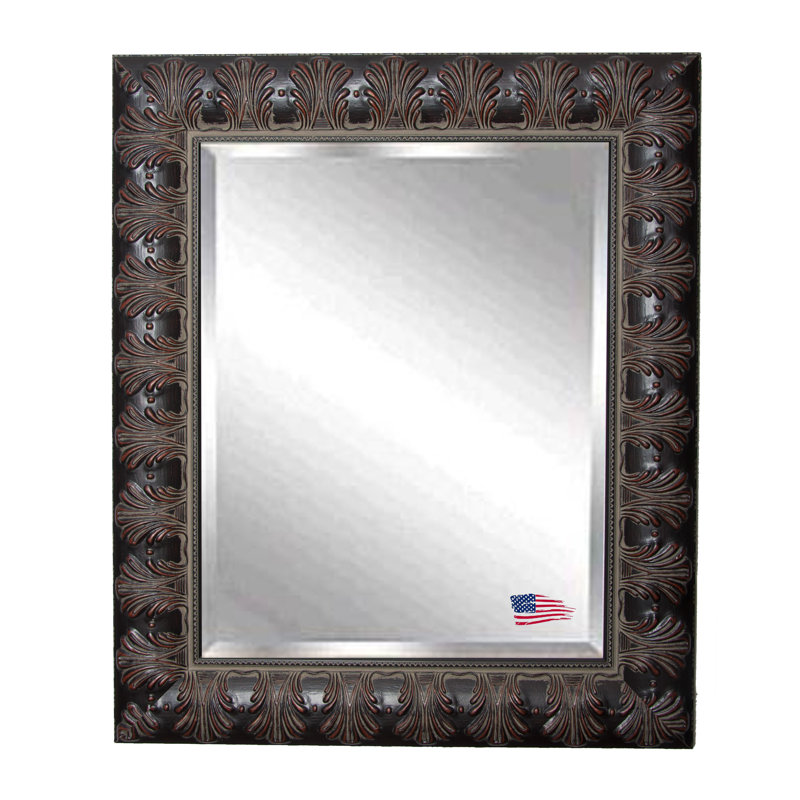Acton Wood Flat Wall Mirror, 27.5" H x 23.5" W