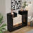 51.18"Black Modern Simulated Flame Electric Fireplace Humidifier-118508729-118508731
