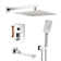 3 Function Wall Mount Complete Rainfall Shower System with 3 Setting Handheld and Tub Spout