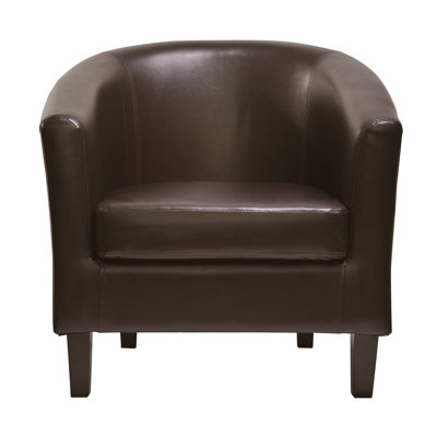 Isadora Faux Leather Barrel Chair