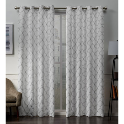 Sharen Geometric Blackout Thermal Grommet Curtain Panels