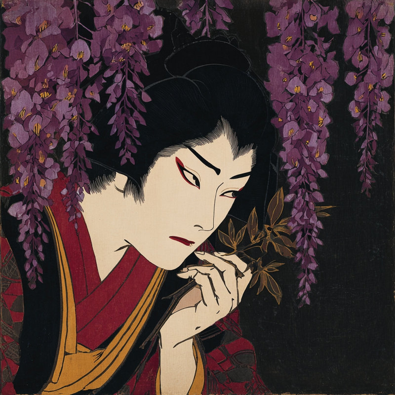 Art mural sur toile Wisteria Silence, L 20 po x H 20 po x P 1,5 po