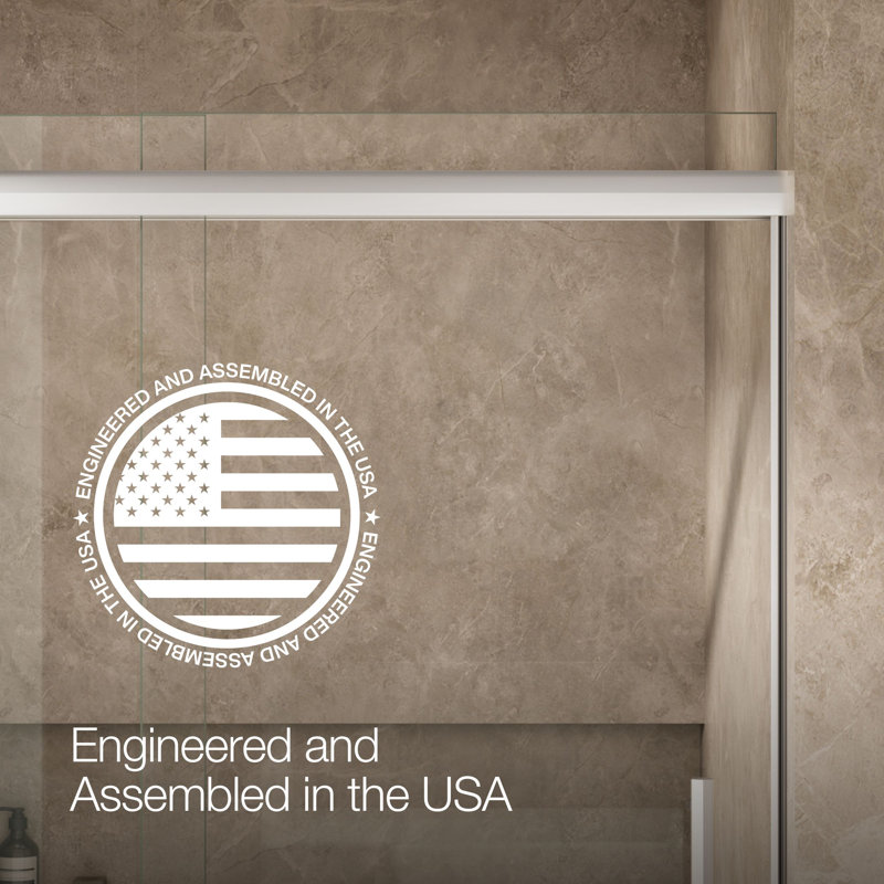 Pleat Frameless Sliding Bath Door, Silver