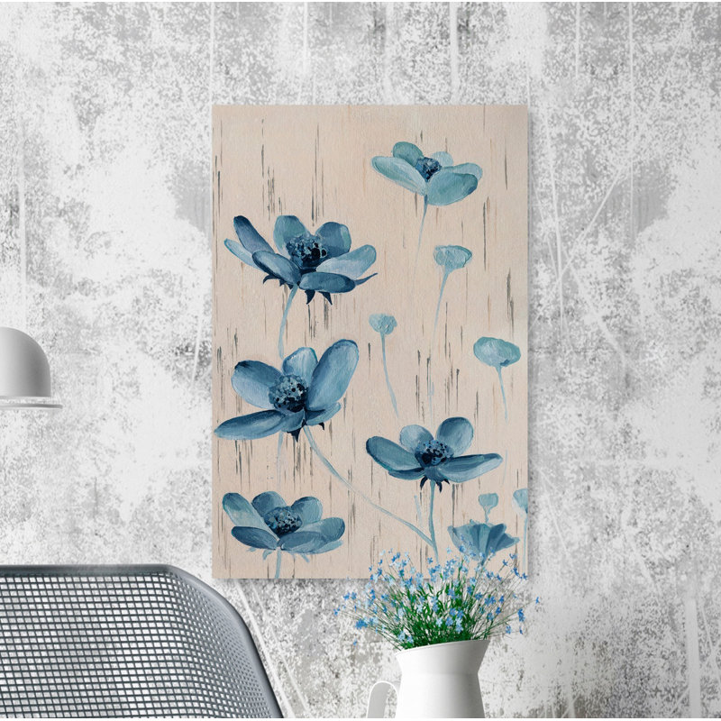 Floating Flowers 1 Piece Wrapped Canvas Painting, 30cm H x 20cm W