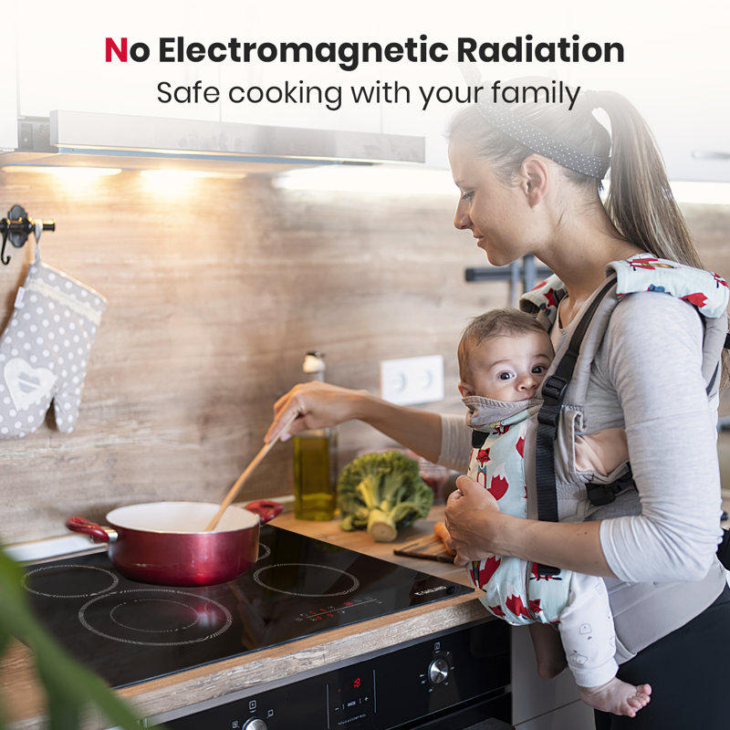 30 in. Built-in Radiant Electric Cooktop Ceramic Glass in Black with 4 Elements