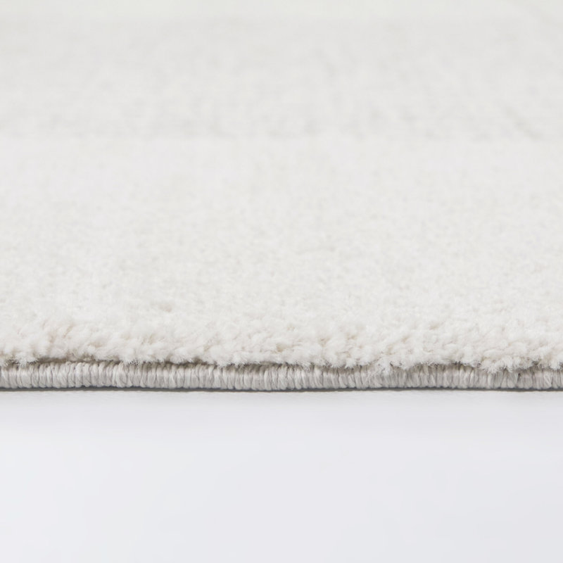 Paleczny Grey/Cream Modern Minimalist Area Rug, Rectangle 5'3" x 7'