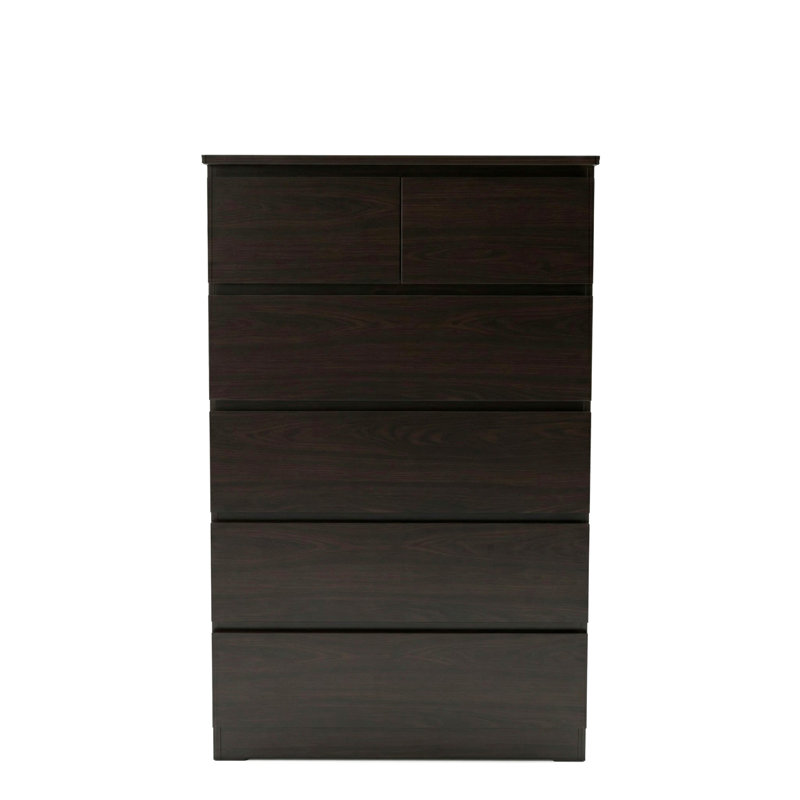 Elegant Contemporary 6-drawer Dresser, Tobacco