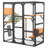 Outdoor Cat Enclosure with Double Doors and Multiple Platforms-309807289