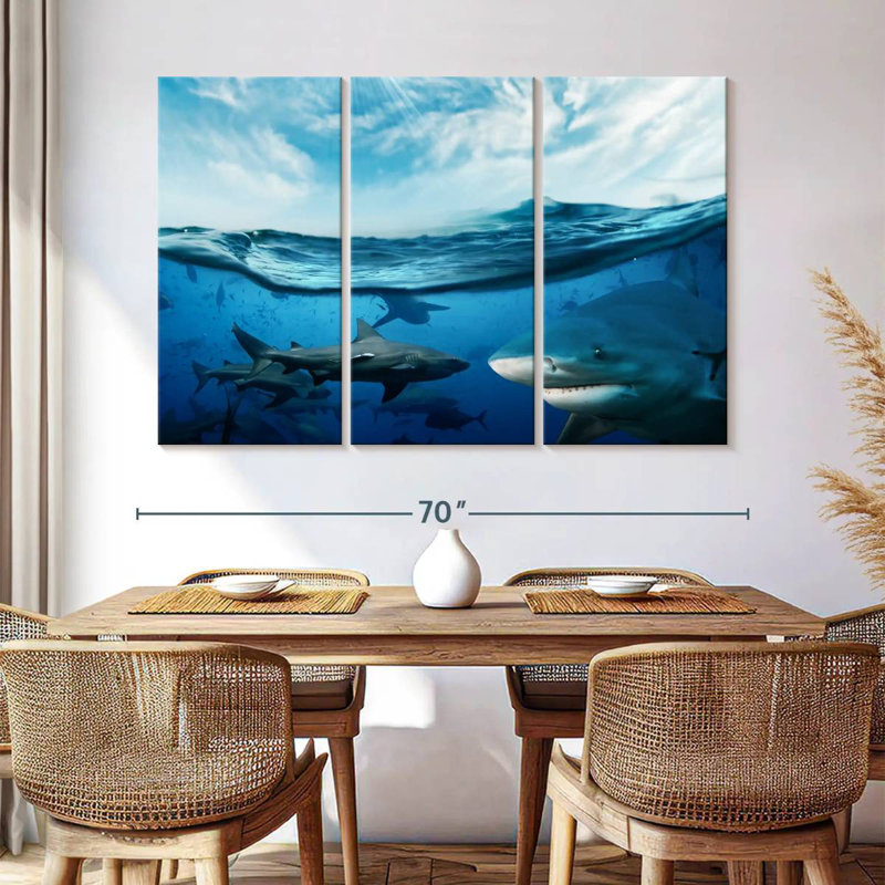 Brampt frisson de requins soleil, H 42 po x l 65 po
