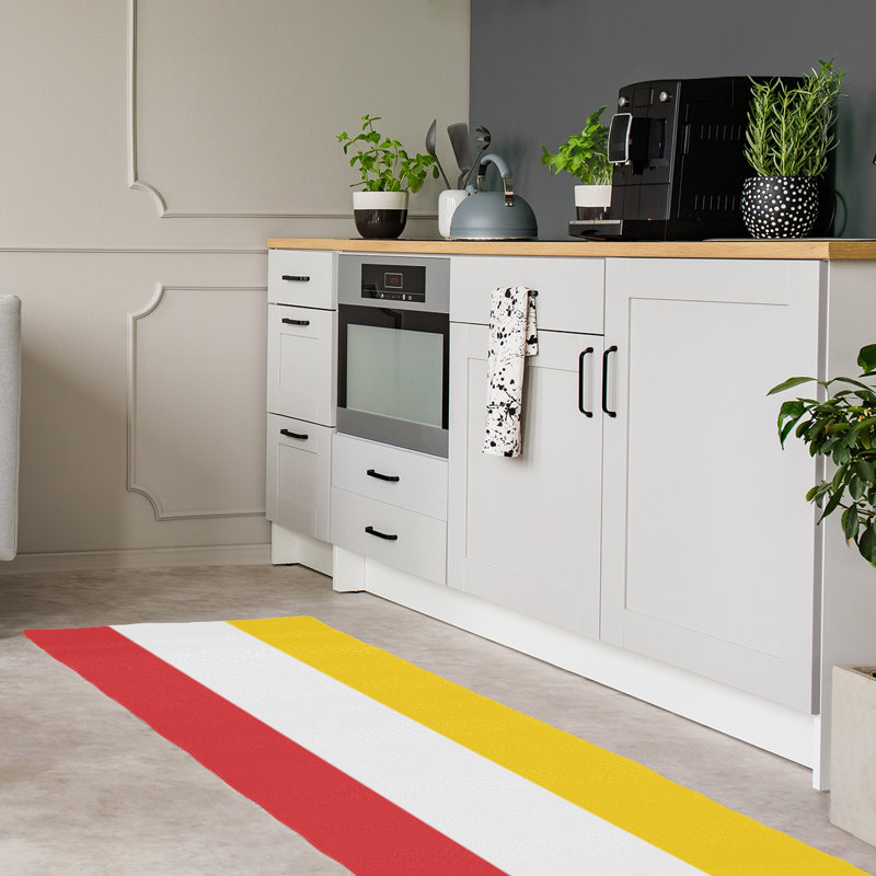 Tapis de zone rouge/jaune, Tapis de couloir 2 pi 6 po x 8 pi