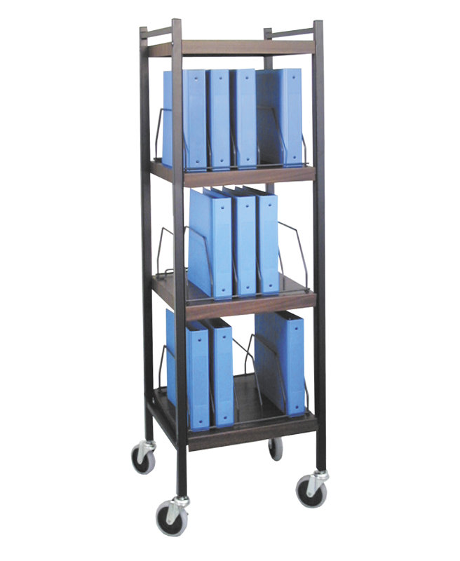 55.13'' H x 19'' W File Cart with Wheels, Woodgrain