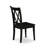 5 Piece Kitchen Table & Chairs Set Includes a Dining Table and 4 Linen Fabric Dining Room Chairs, Black-383115638-316445448