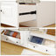 Armoire polyvalente à 4 portes avec 2 tiroirs, placard spacieux pour la chambre ou la chambre d'amis, blanc-599680704