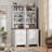  71'' H Bookcase With File Drawers, Wood Display Storage Bookshelf With Adjustable Shelves-261962332