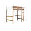 Lit mezzanine simple en bois massif avec bureau Ayrah