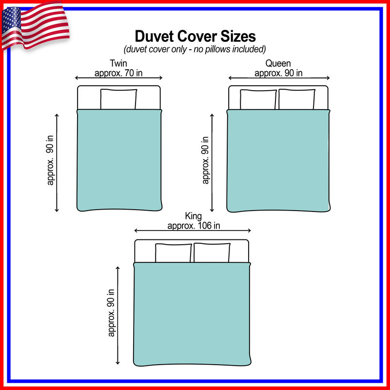 Solid Blue Background Duvet Covers, Queen