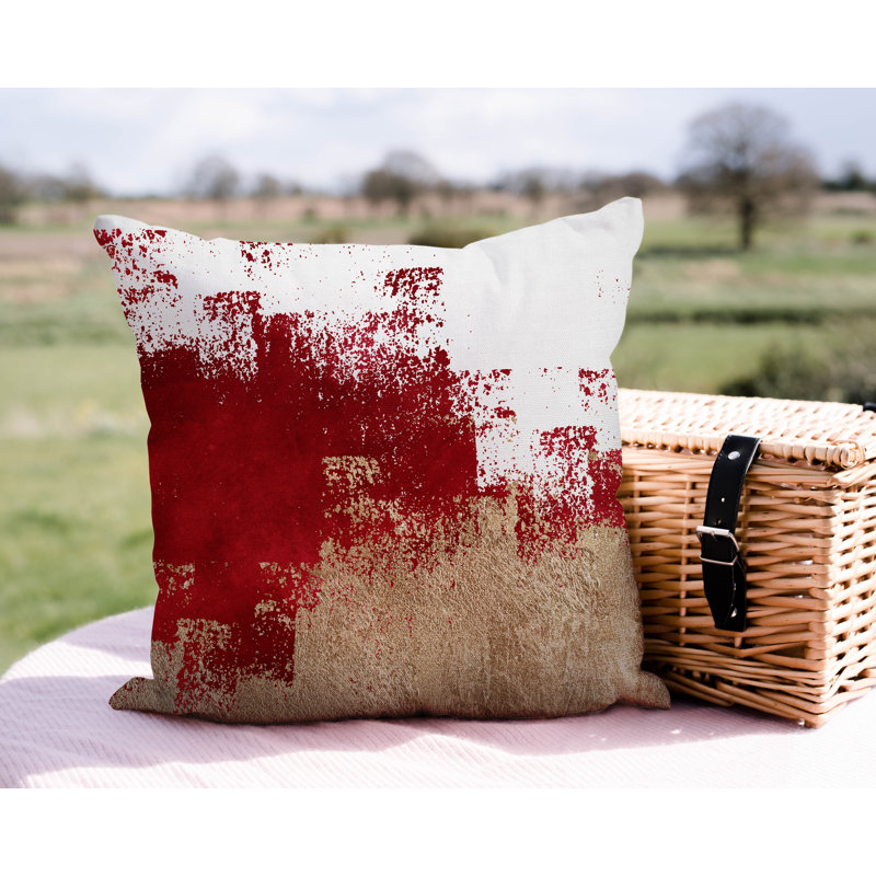 Abstract Outdoor Reversible Throw Pillow, 17H" x 17W", 15H" x 15W"