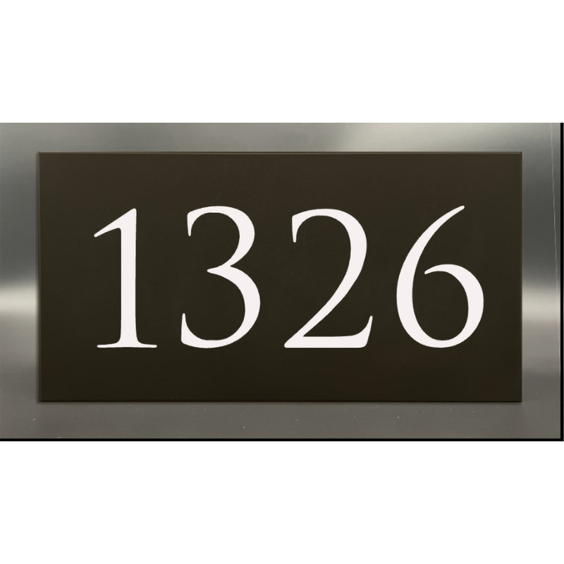 Panneau d'adresse en aluminium illuminé - sans bordure, Bronze foncé