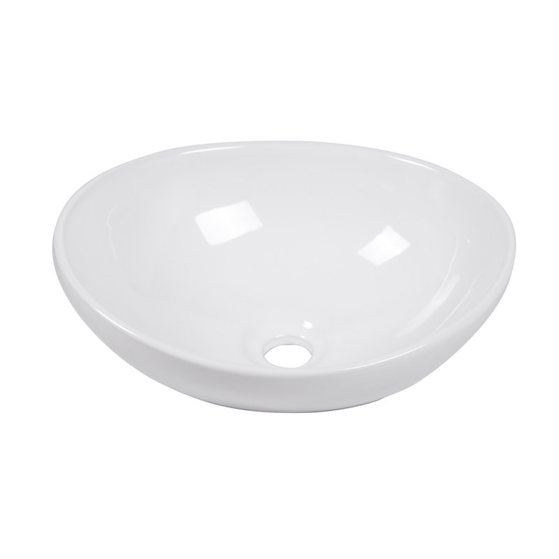 Lavabo de salle de bain ovale en céramique 13 po APRESSHUI