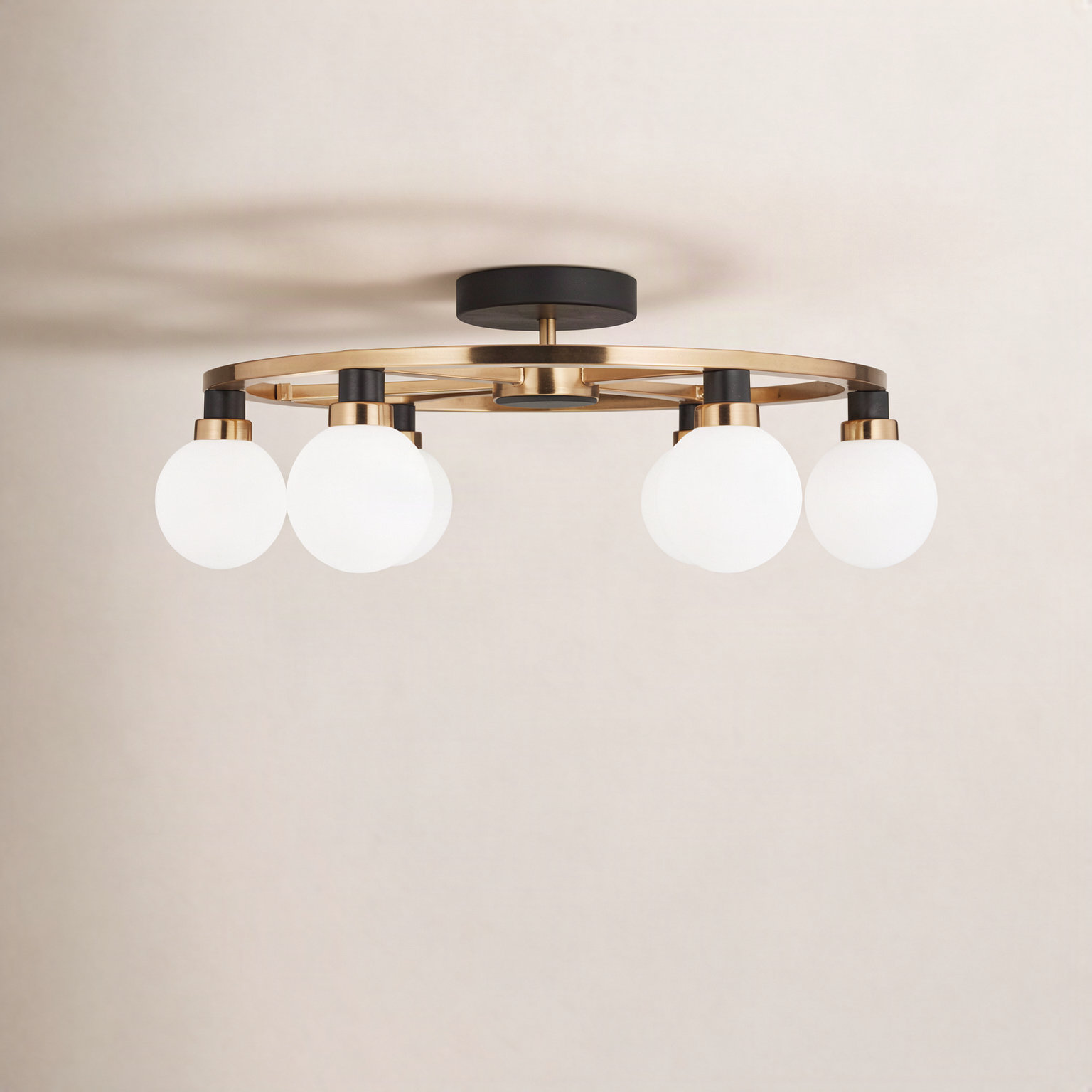 Andrea 6 Light Glass Semi Flush Mount