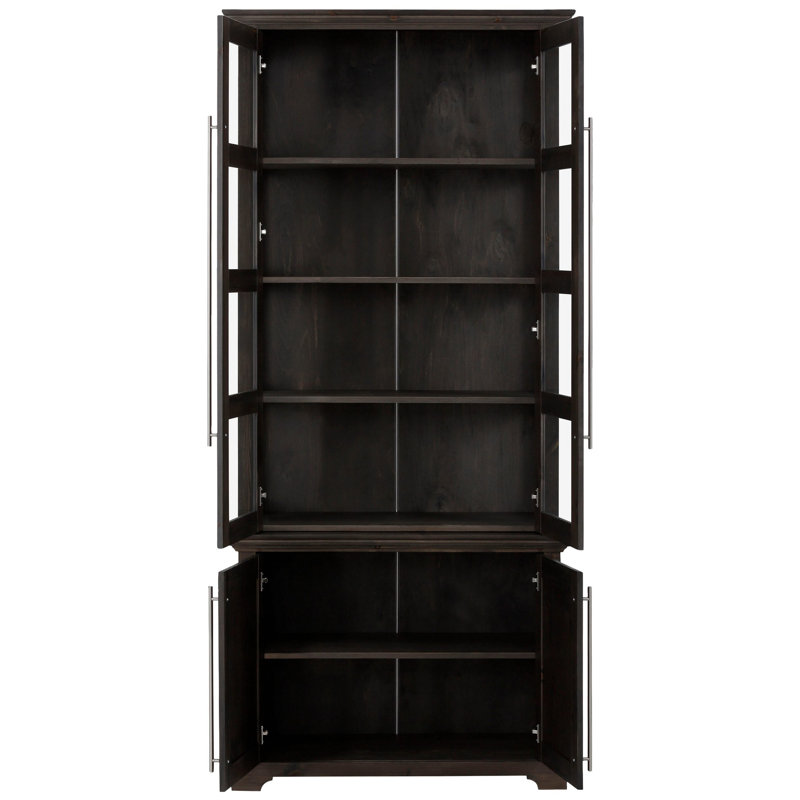 Welford Display Cabinet, Black/Dark Grey