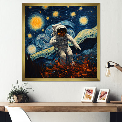 Vangogh Astronauts Through Space II - Space Wall Art