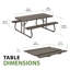 Table de pique-nique pliante classique de 6 pieds
