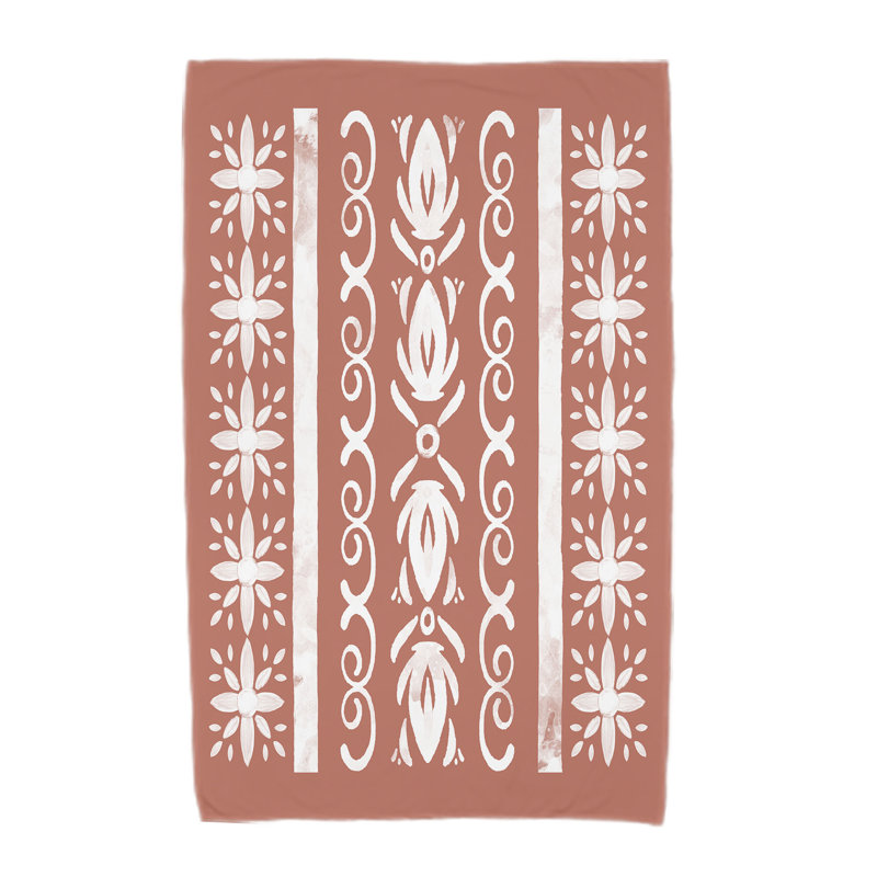 Serviette de plage en microfibre Aeryn, Rouge-orange
