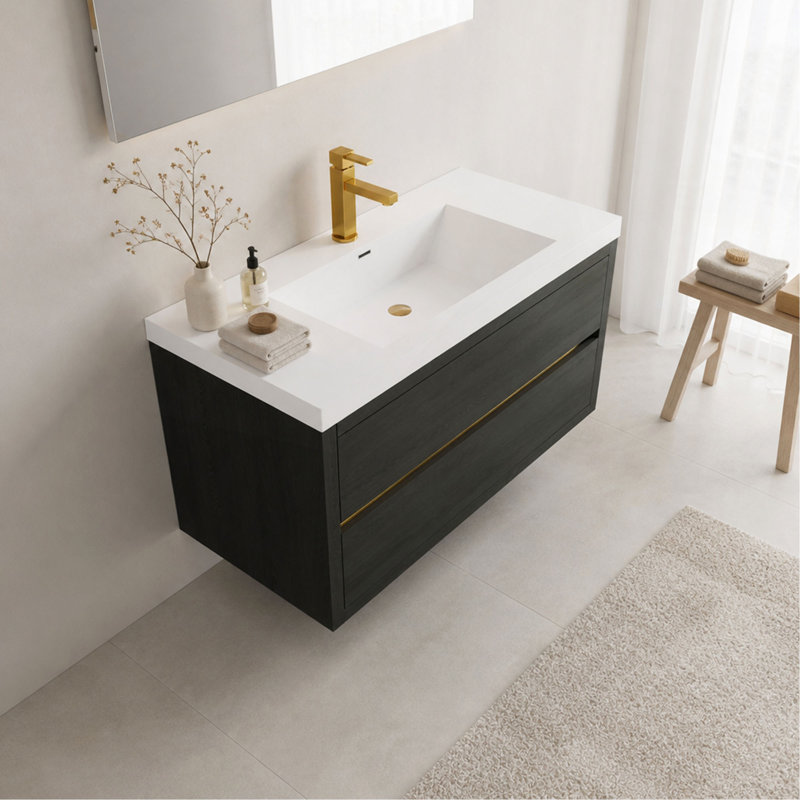 Wall Mounted Single Double With Resin Top