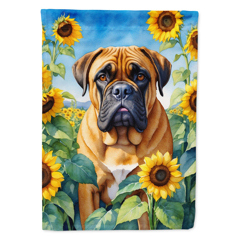 Drapeau de la maison du tournesol Malamute d'Alaska, Bullmastiff