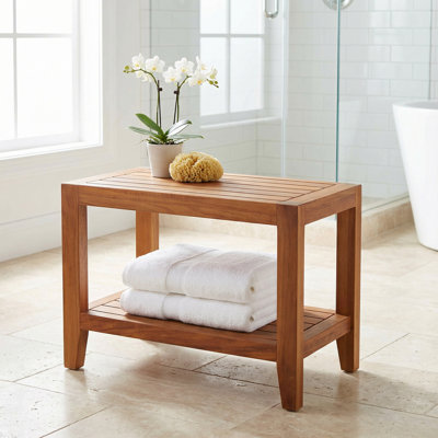Boulton 24'' W Teak Shower Bench