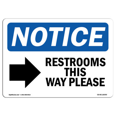 Signe «Restroom This Way»