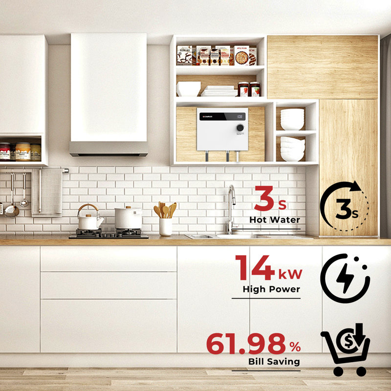 Chauffe-eau électrique sans réservoir 14 kW 240 Volt Camplux, sur demande