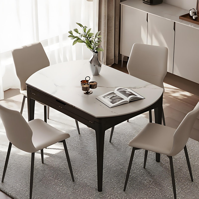 Modern Minimalist Foldable Dining Table, 29.92" H x 33.46" W x 55.12" D