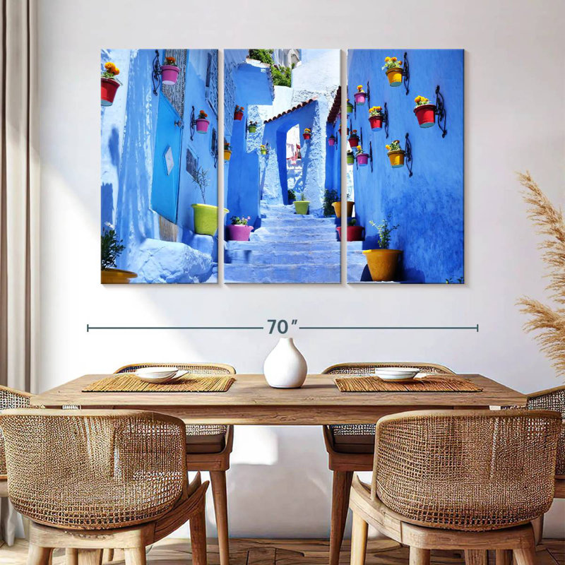 Escalier Sebbie Chefchaouen, H 42 po x l 65 po