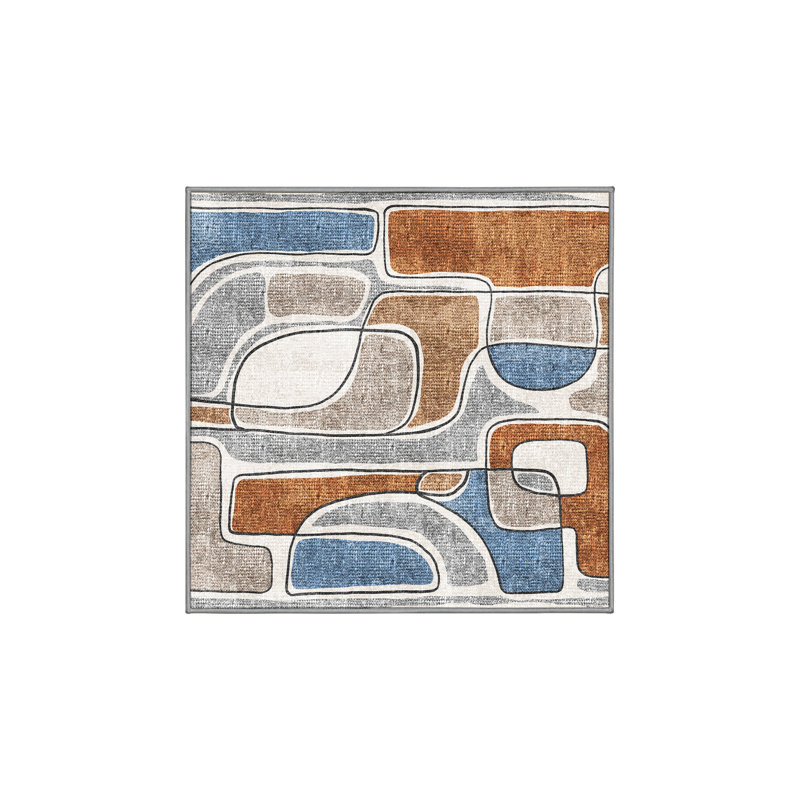 Dalmore Hand Loomed Washable Abstract Indoor Rug, Square 8'