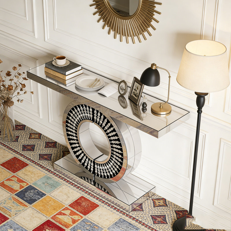 Table console avec miroir et miroir