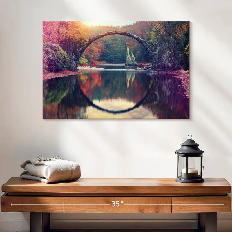 Lilie au coucher du soleil au pont du diable, H 16 po x l 24 po