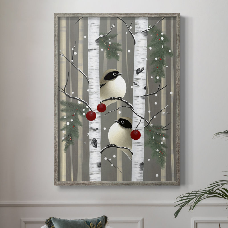 «Christmas Holiday Art C III», reproduction encadrée - bois massif, H 21 po x l 17 po