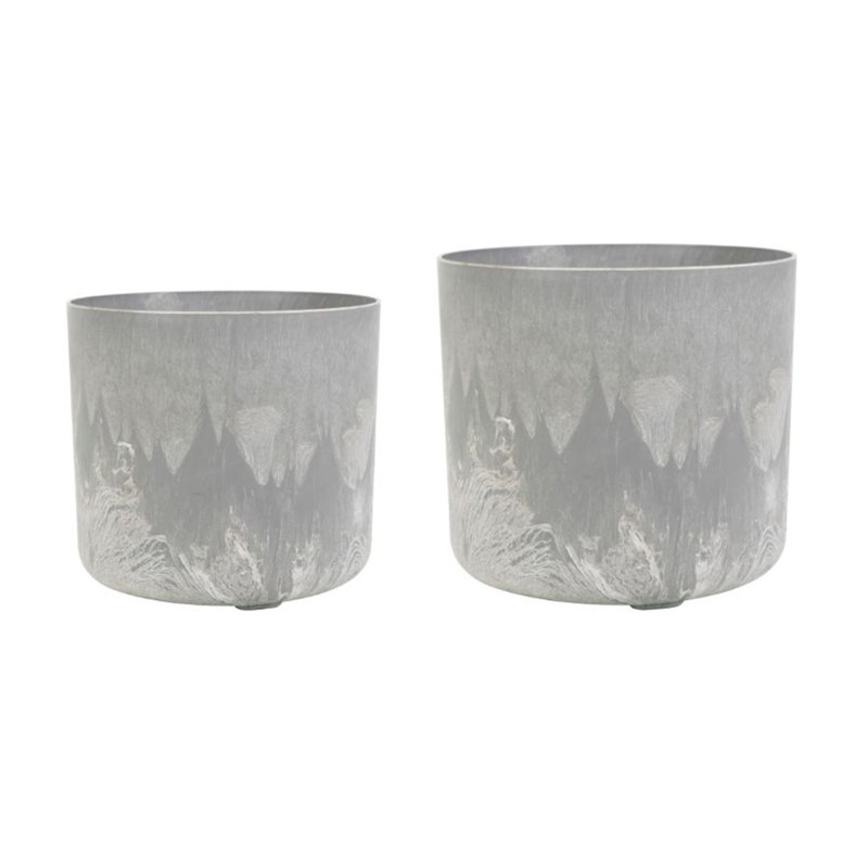 Celine Set of Two Recycled Grey Planters
